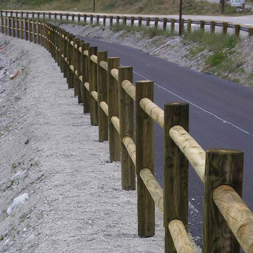 Clôture pour passage de bicyclette - CYLINDRIQUE 2 LISSE - APPUI MIXTE U60  - Rondino - à barreaux / de jardin / pour route