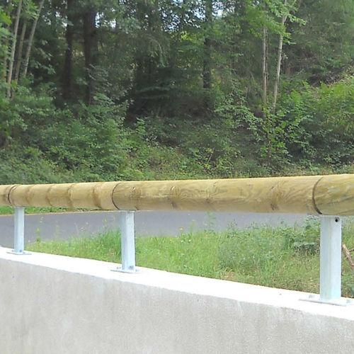 Main courante en bois - MEDIUM SUR MURET - Rondino - pour passage de bicyclette