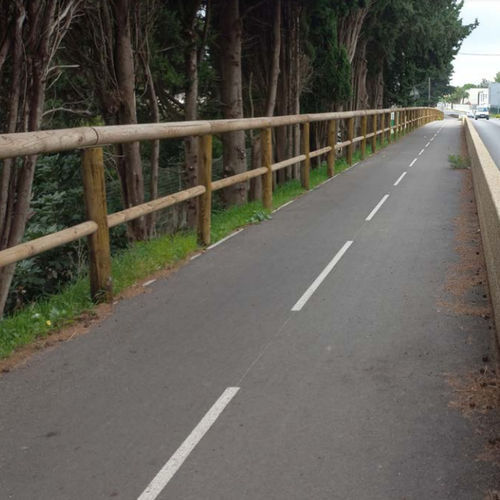 Clôture pour passage de bicyclette - VAUVERT : 2 & 3 LISSES - APPUI MIXTE C100 - Rondino - à barreaux / de jardin / pour espace public
