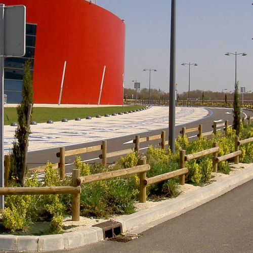 Clôture à barreaux - HORIZONTALE CYLINDRIQUE 1/2 RONDIN - Rondino - de jardin / pour espace public / pour espaces verts