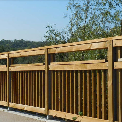 Garde-corps en pin - SB24  - Rondino - à barreaux / d'extérieur / pour pont