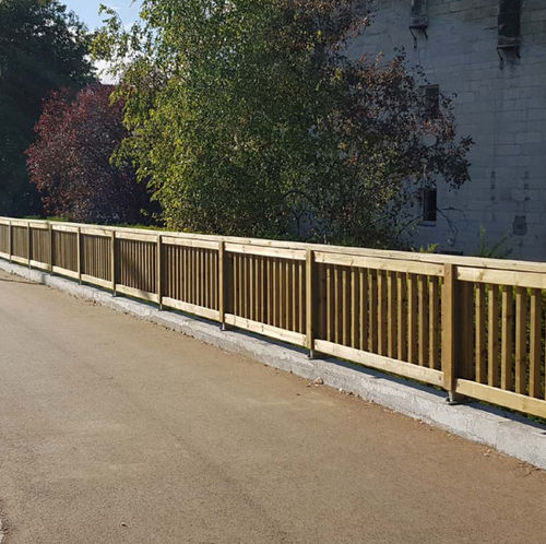 Garde-corps en pin - SB22  - Rondino - à barreaux / d'extérieur / pour pont