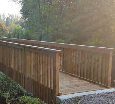Passerelle en bois - 640 06X Series  - Rondino - en acier / à poutres / préfabriquée
