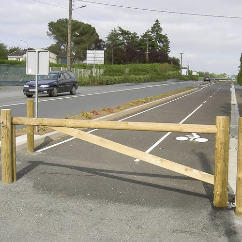 Barrière pivotante - 2 CONTRE-APPUIS - Rondino - de protection / de contrôle d'accès / en pin