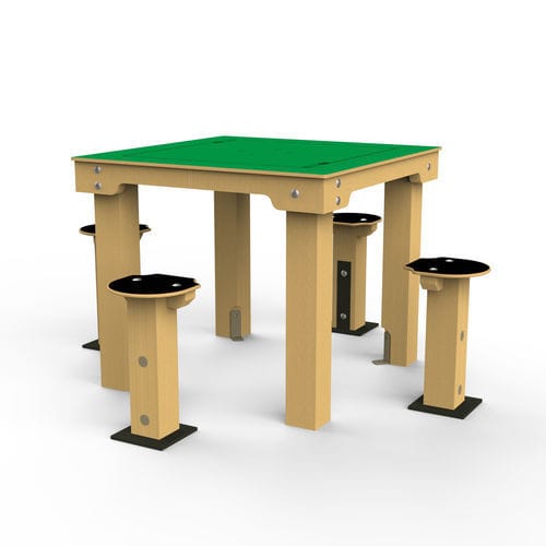 Table de jeu pour enfant d'extérieur - 627 939-04 - Rondino - classique / pour espace public / en bois