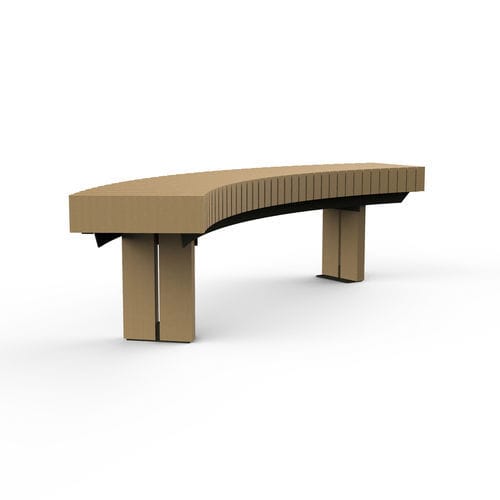 Banc public contemporain - 627 151 - Rondino - en bois / sans dossier / sans accoudoirs