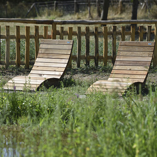 Bain de soleil contemporain - 627 046 - Rondino - en pin / en pin / 4 pieds