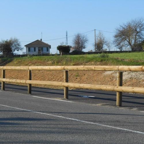 Clôture à barreaux - VAUVERT 30 : 2 LISSES - APPUI MIXTE C100 - Rondino - de jardin / pour espaces verts / pour espace public