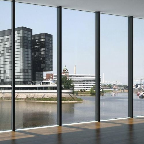 Système de façade en verre - FWS 60 - Schüco - en acier inox / acoustique / modulaire
