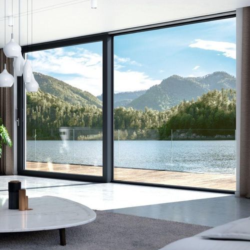 Système coulissant en aluminium - LIVINGSLIDE - Schüco - pour porte / pour fenêtre / mural