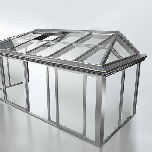 Véranda autoportée - CMC 50 - Schüco - en verre / en aluminium / professionnelle
