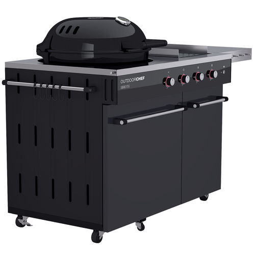 Barbecue à gaz - LUGANO 570 G EVO - Outdoor Chef - sur roulettes / en métal peint / en acier inoxydable