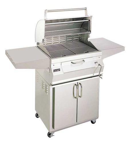 Barbecue à charbon - CUSTOM - FIRE MAGIC - professionnel / sur roulettes / en acier inoxydable