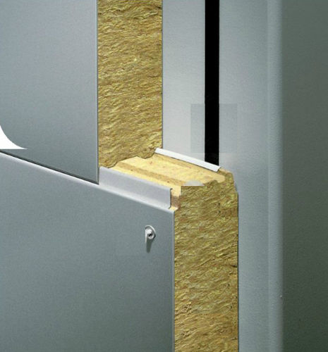 Panneau sandwich pour façade - FO - Pflaum & Sohne Bausysteme - face métallique / âme en fibres minérales