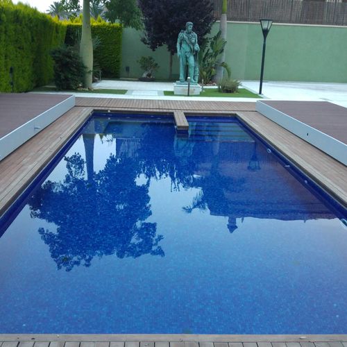 Abri de piscine plat - VEGA SLIDE - VEGAMETAL - coulissant / en acier galvanisé / en bois