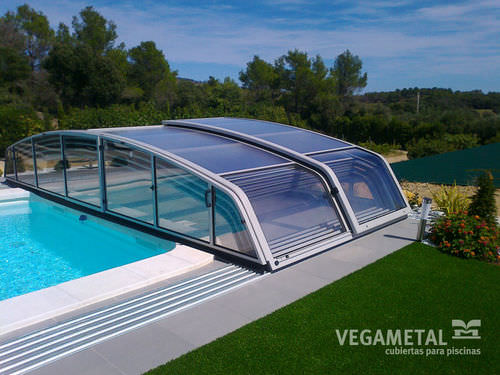 Abri de piscine bas - VELSA MINI - VEGAMETAL - coulissant / en métal / avec actionnement manuel