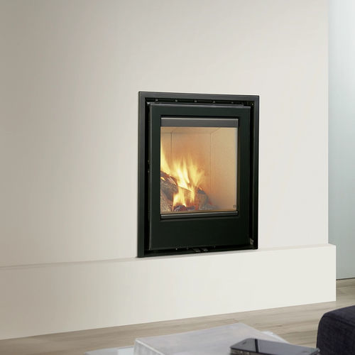 Insert de cheminée à bois - Vertical ARc - ROCAL - en acier / à convection forcée / contemporain