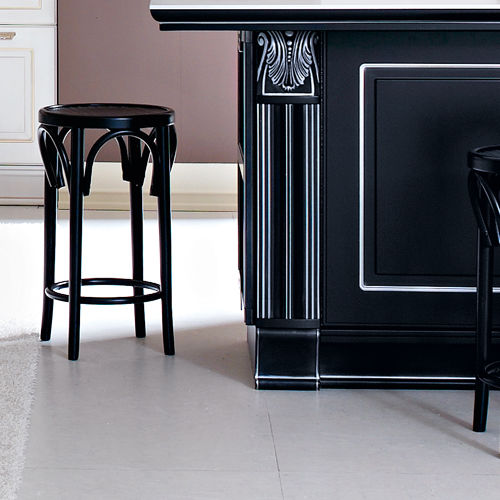 Tabouret de bar classique - THONET - ARAN Cucine - en bois laqué / écolabel FSC / noir