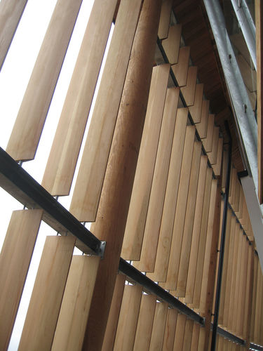 Bardage en lames - CLEAR ELLIPTICAL LOUVERS - Power Wood Corp. - en bois / nervuré