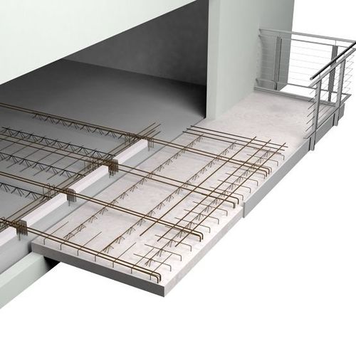 Prédalle en béton - BALCON EN ITI - RECTOR - armée