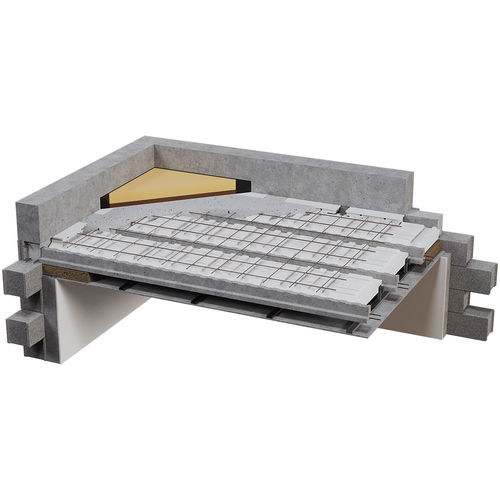 Plancher poutrelles-hourdis - EQUATIO® TOIT-TERRASSE - RECTOR - en béton / entrevous en polystyrène / pour maison