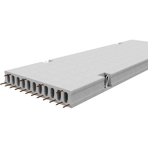 Dalle de plancher en béton précontraint - VS F / SC F series - RECTOR - pour bâtiments / alvéolé / isolant