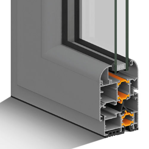 Profilé pour fenêtre en aluminium - TT66 CE - Noval Group - acoustique / à coupure thermique