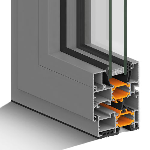 Profilé pour fenêtre en aluminium - TT76 SQ - Noval Group - à coupure thermique