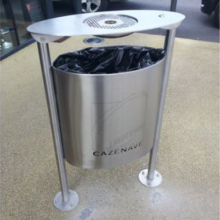 Poubelle en inox - ALIZE PERSONNALIS&Eacute;E - FRANCE INOX INDUSTRIE - en aluminium / sur pied / murale