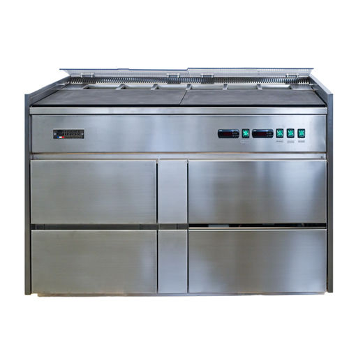Table de préparation en acier inoxydable - FLUX LAMINAIRE - FRANCE INOX INDUSTRIE - réfrigérée / professionnelle