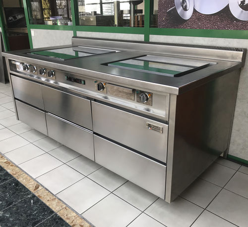 Table de cuisson électrique - MAGIC - FRANCE INOX INDUSTRIE - professionnelle / 4 foyers / sur pied
