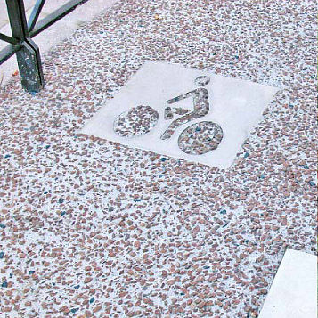 Plaque signalétique pour sol - SIGNALÉTIQUE VÉLO - FRANCE INOX INDUSTRIE - en acier inoxydable / à visser / d'extérieur