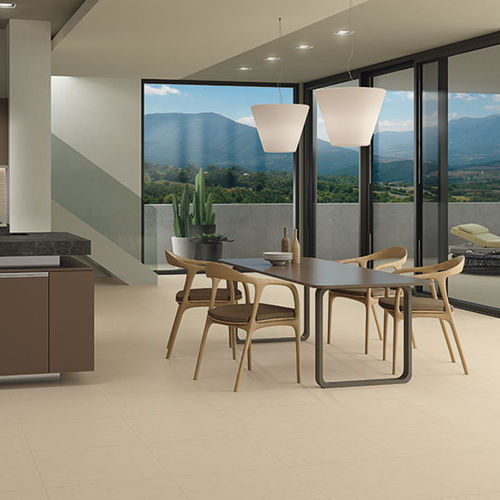 Carrelage en grès cérame - TRACE :BEIGE - Eiffelgres - bouchardé / de cuisine / mural