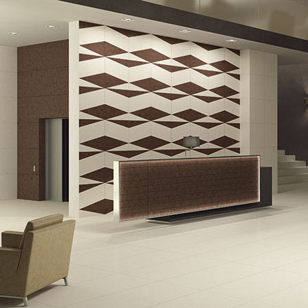 Carrelage en grès cérame - TRACE : MAHOGANY - Eiffelgres - mat / bouchardé / d'intérieur