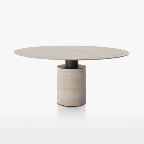 Table contemporaine - CRESO - Acerbis - en verre / en marbre / en travertin