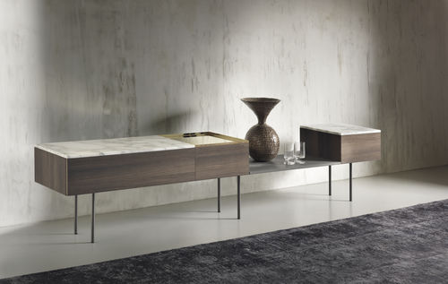 Console contemporaine - MOODBOARD - Acerbis - en bois / en acier / en laiton