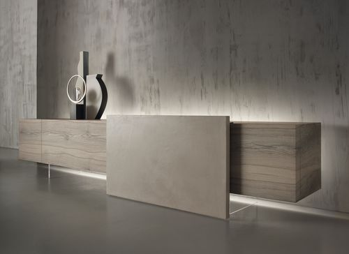 Buffet contemporain - ALTEREGO  - Acerbis - en bois laqué / en chêne / en placage de bois
