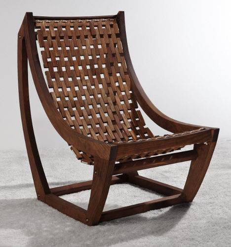 Chaise de jardin contemporaine - 221 P - Al Cazar Fine Woods - en bois / à bascule / résidentielle