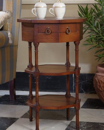 Table d'appoint de style - 20Z - Al Cazar Fine Woods - en bois / ronde / résidentielle