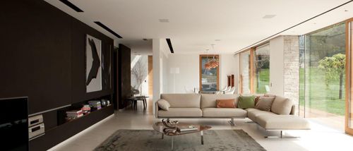 Canapé modulable - GABER - Alpa Salotti - contemporain / en tissu / marron