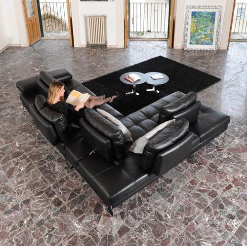 Canapé modulable - VERONIQUE - Alpa Salotti - contemporain / en tissu / en cuir