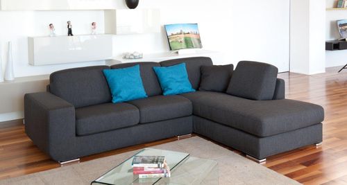 Canapé modulable - VILLA - Alpa Salotti - contemporain / en tissu / noir