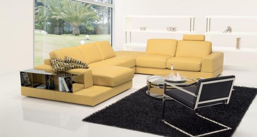 Canapé modulable - CITY - Alpa Salotti - contemporain / en cuir / inclinable