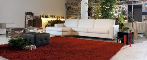 Canapé modulable - KLINT - Alpa Salotti - contemporain / en cuir / rouge