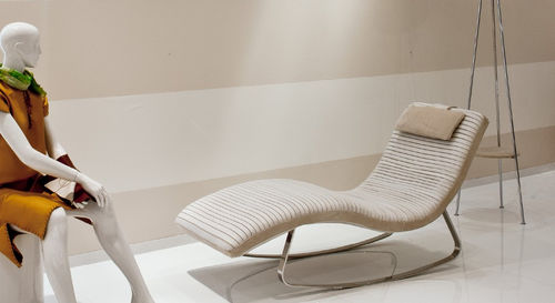 Chaise longue contemporaine - BRAMANTE - Alpa Salotti - en tissu / à bascule