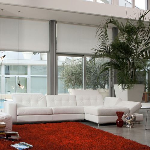 Canapé modulable - RIVIERA - Alpa Salotti - contemporain / en cuir / avec repose-tête