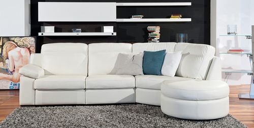 Canapé modulable - CASADEI - Alpa Salotti - contemporain / en cuir / inclinable