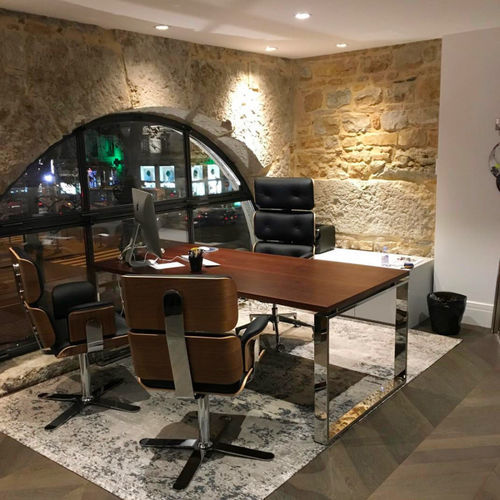 Bureau sur pied - Philia - ALTEK ITALIA DESIGN - contemporain / en bois / droit