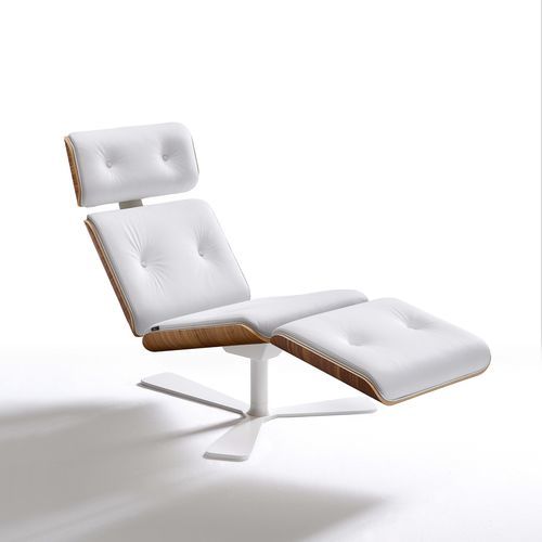 Chaise longue design original - ARMADILLO 7 - ALTEK ITALIA DESIGN - en cuir / en acier chromé / pour bureau