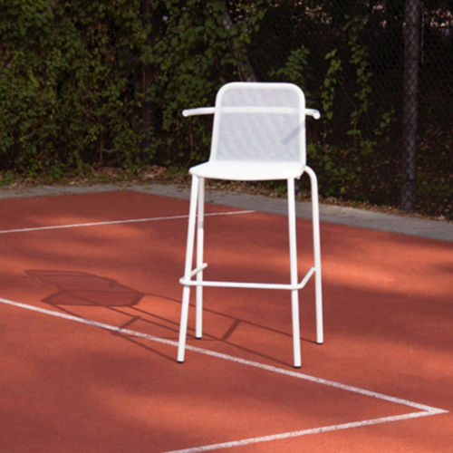 Tabouret de bar contemporain - NIZZA - ALTEK ITALIA DESIGN - en acier / avec piètement en métal / 4 pieds